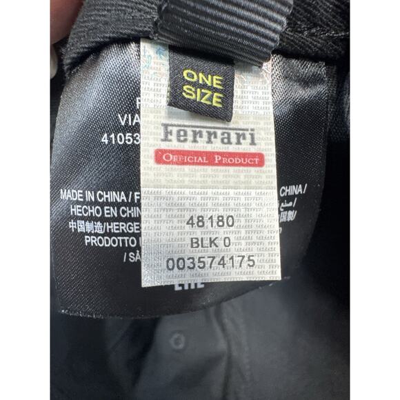 Ferrari Scuderia Logo Cap Black Official Product NWT Motorsport Streetwear - Picture 4 of 8